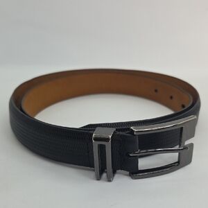 Remo Tulliani Calfskin Men's Black Belt 38